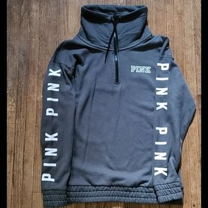 Dark gray Victoria secrets cowl neck quarter zip